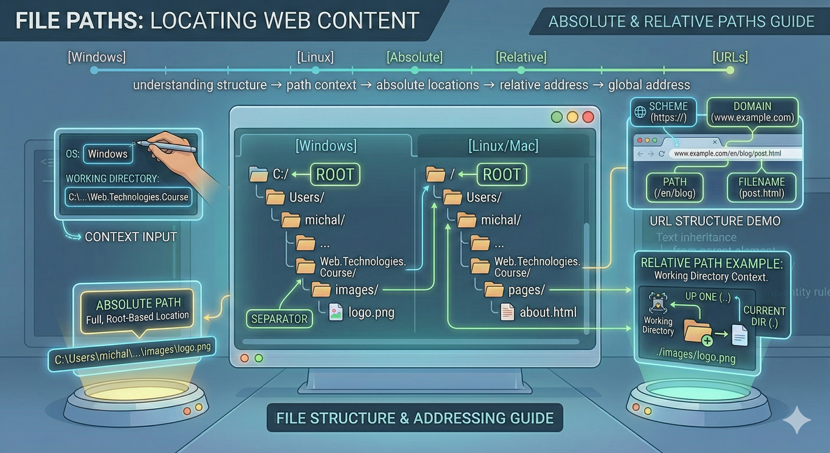 Absolute path vs. relative path